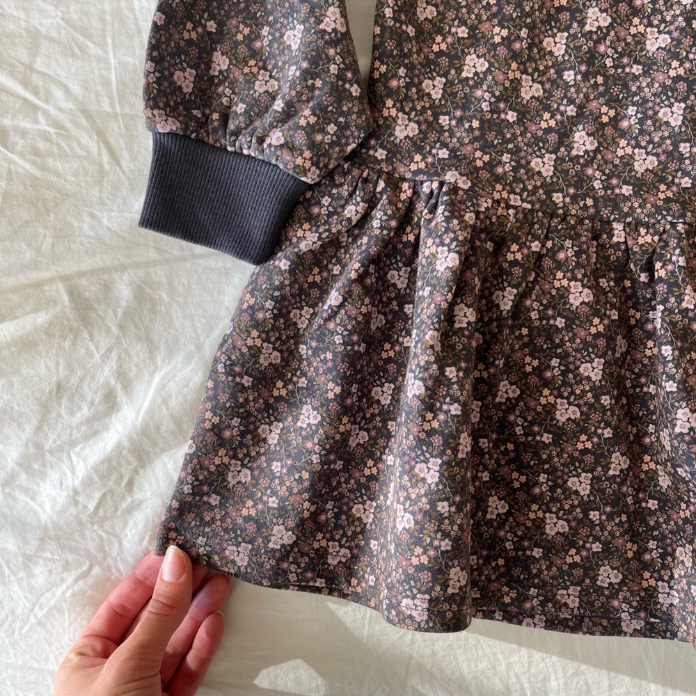Jamie Kay Dress NWT 3T sweatshirt material long sleeve fall winter floral